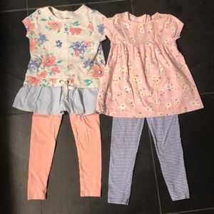 2 x Carter’s spring outfits - 3T